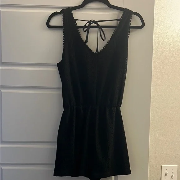 Derek Heart Black Lace Romper - Picture 3 of 3